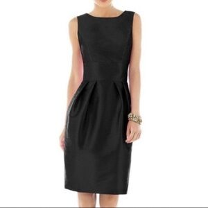 Alfred Sung D522 Bridesmaid Dress Size 16 Black Cocktail Party Dupioni